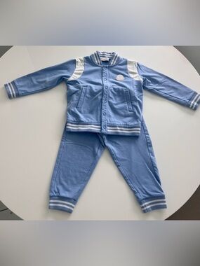 Moncler Kids Blue Tracksuit Set Size 3Y